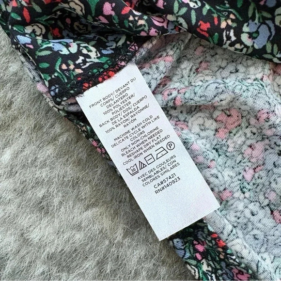 LOFT Floral Rib Trim Mixed Media Tank - Picture 10 of 12